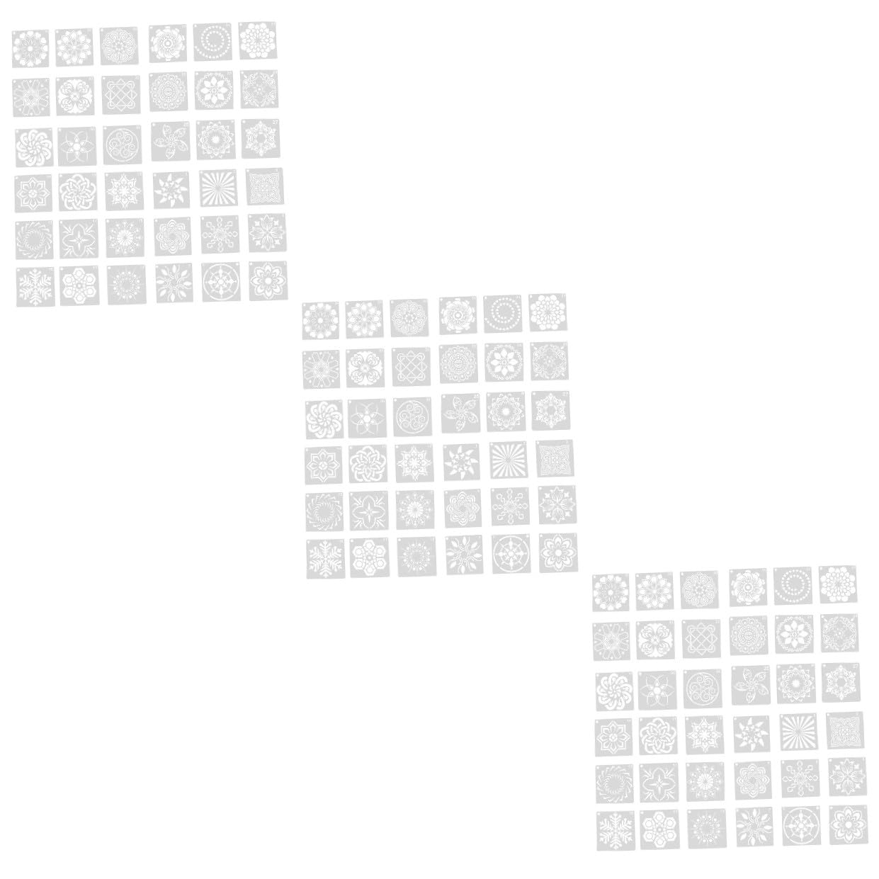 SEWACC 108 Stück Mandala Vorlage Mandala Malschablonen Aushöhlungsschablonen DIY Schablonen Zeichnungsschablonen