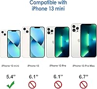 Vista 2 de JETech - Funda para iPhone 13 Mini de 13,7 cm, con cubierta de goma a prueba de golpes y sin amarillamiento, con parte trasera transparente