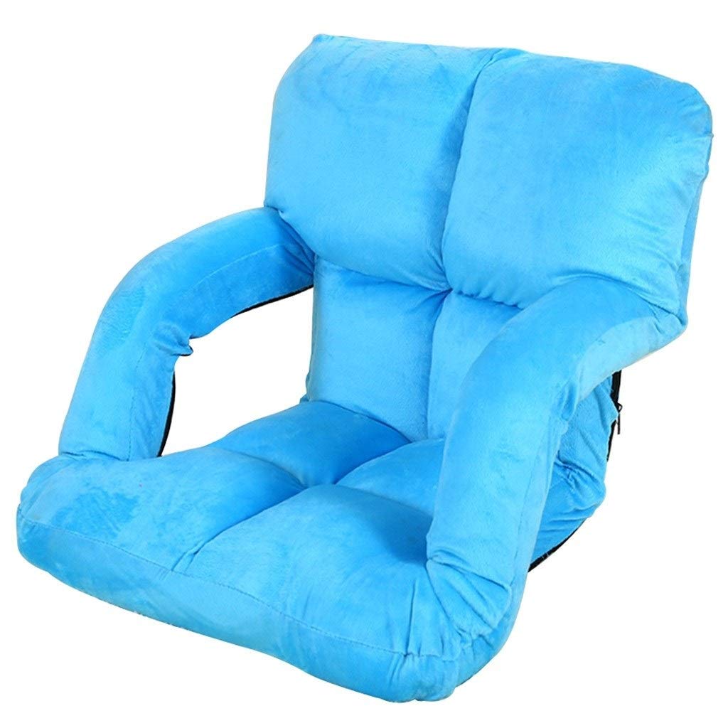 Sofas & Couches Living Room With Armrests Single Sofa Outdoor Picnic Portable Folding Chair Adjustable Mother Breastfeeding Chair (Color : Blue, Size : 52 * 38 * 55 cm)