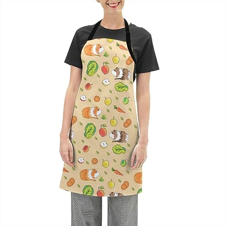 Amazon エプロン 防水 モルモット 5 前掛け 防油 防汚 食事 カフェ 作業服 家庭用 調節可能 保育士 動きやすい かわいい おしゃれ 男女兼用 エプロン オンライン通販