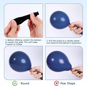 Blocesa Navy Blue Balloon Arch Kit, 133pcs Dark Blue Balloons in 36in, 18in, 12in, 10in, 5in Different Sizes Blue Latex Balloons Garland for Boy Birthday Party Halloween Graduation Wedding Decor