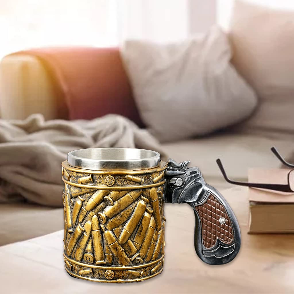 Amazon.com | Gun-shaped Stainless Steel Western Revolver Coffee Cup Beer Mug  Souvenirs Suitable For Collecting Gift Craft Beer Mug: Beer Mugs & Steins