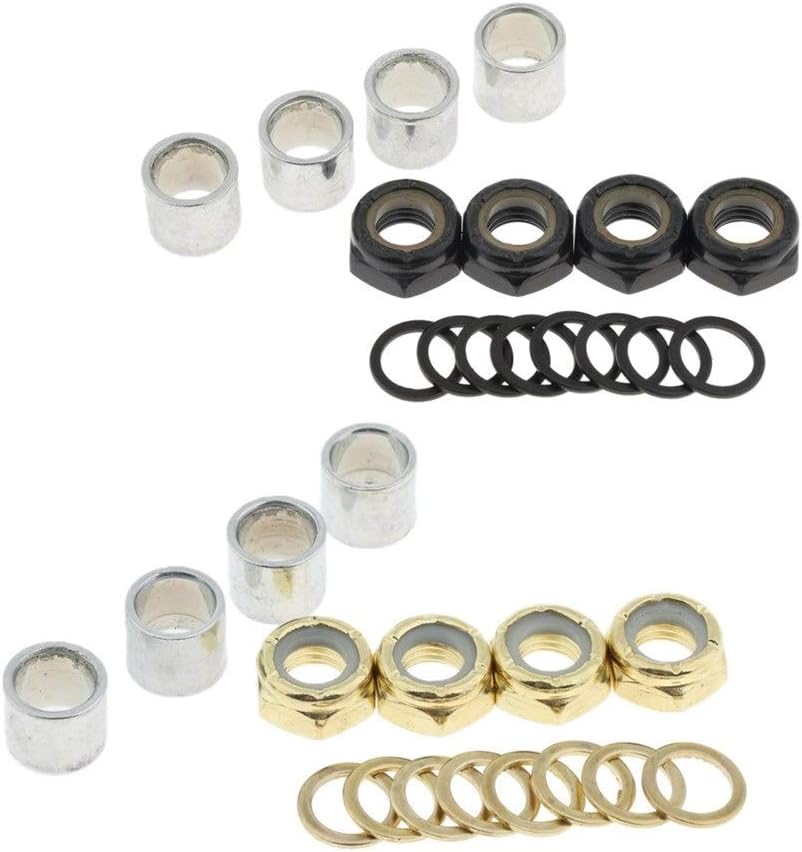 Inflatable Paddle Boards 1 Set Skateboard Longboard Speed Kit Axle Speed Washers Nuts Spacers Skateboard Hardware Set Skate Board Accessories Vacation Must Haves (Color : Golden)