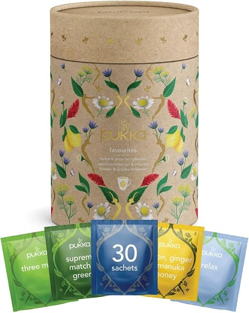 Pukka Herbs Herbal Favourites Tea Collection | Organic | Eco-Friendly | Tea Collection | Secret Santa | 30 Sachets | 5 Flavours