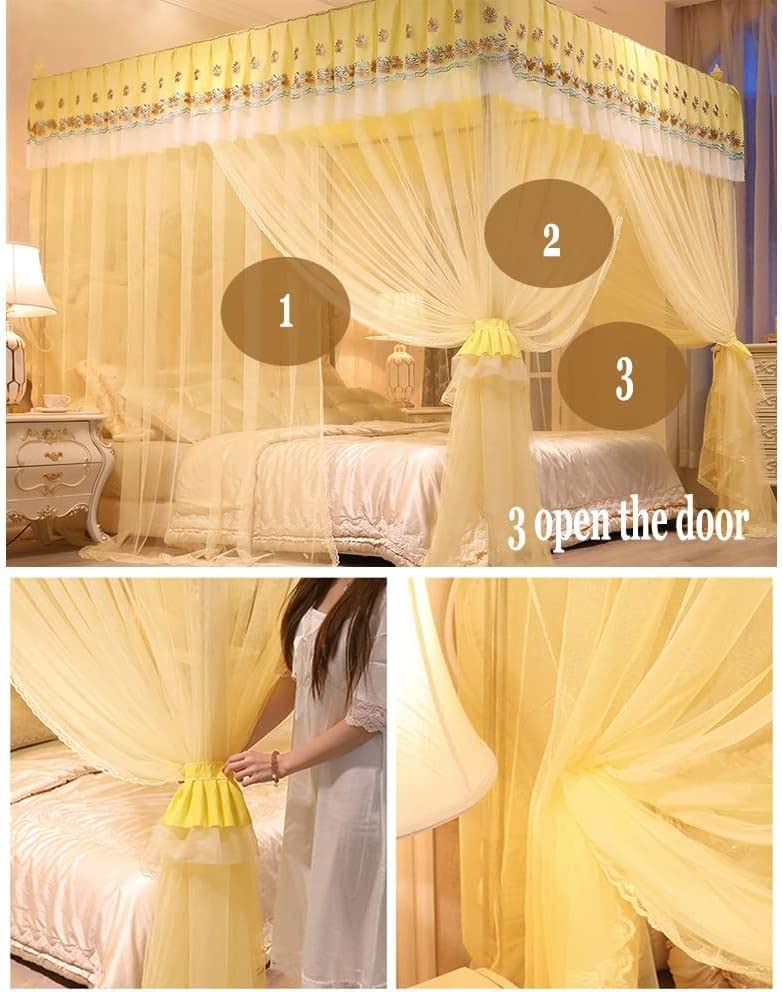 Moustiquaire de lit luxe princesse 180x200 avec support robuste - 6