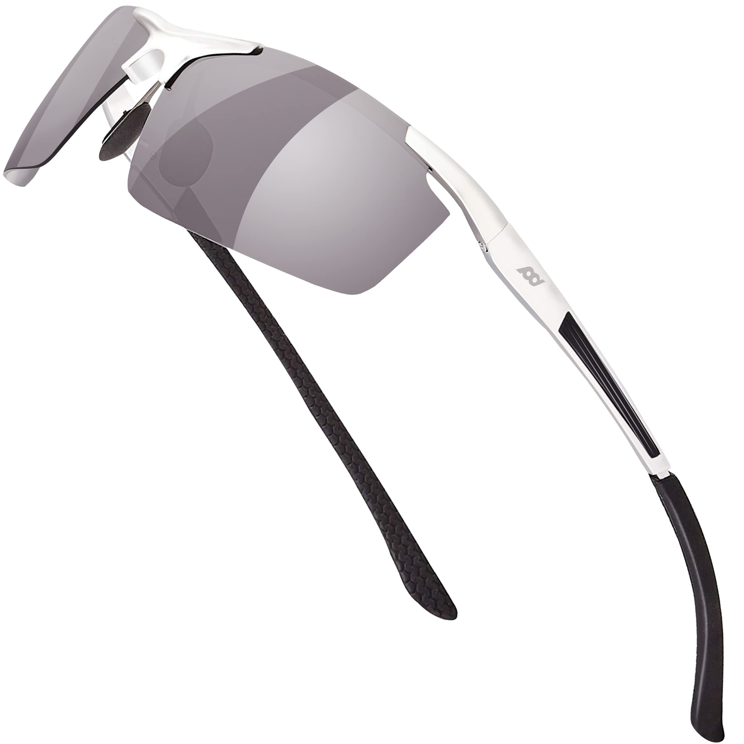 POLARS DESIGN, Polarized Lens Sports Sunglasses Al-Mg Alloy Frame UV Protection Fishing Cycling Sun Glasses Anti-Glare Lightweight Driving Eyeglasses for Men