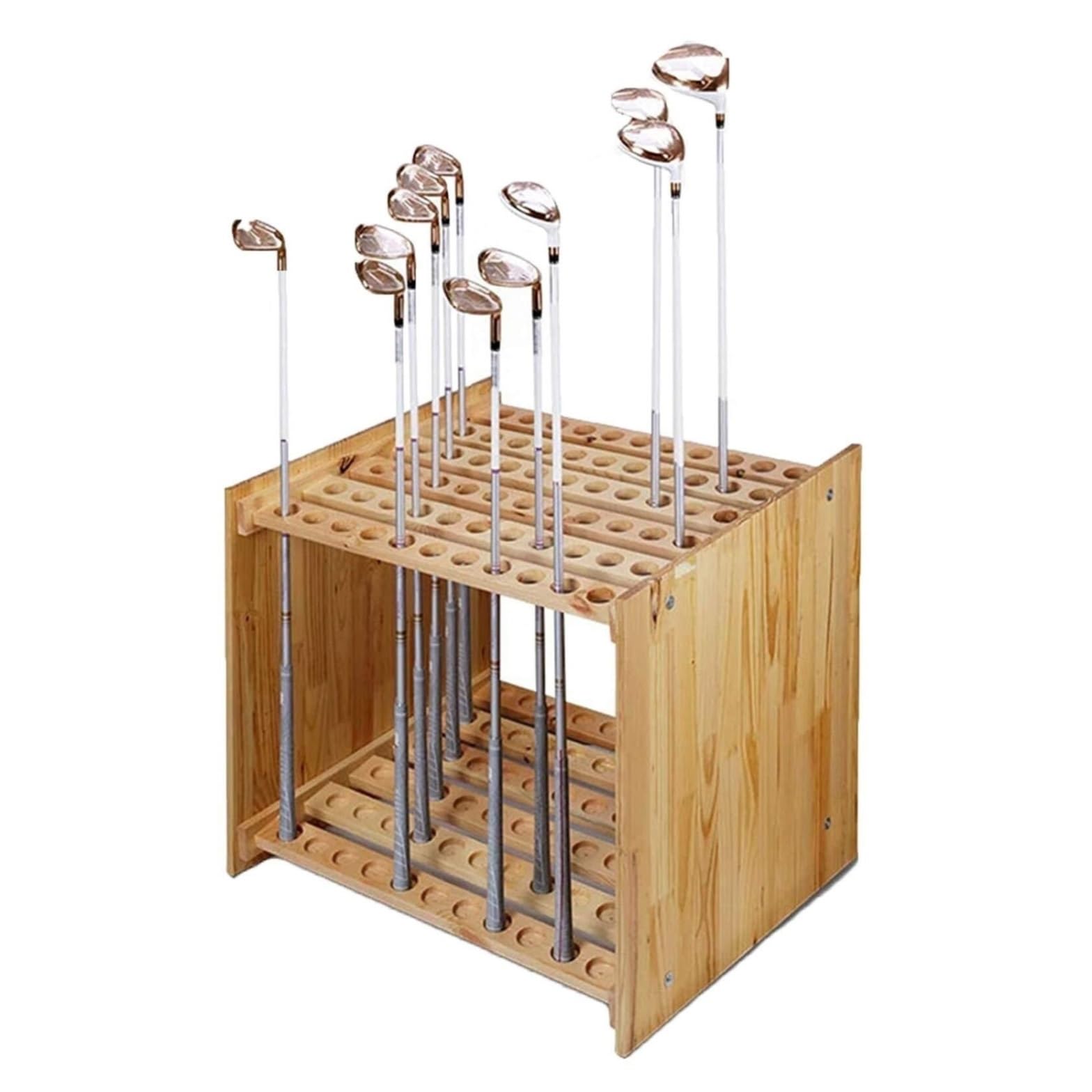Golfschläger Ständer Holz Lagerung Racks Golf Club Veranstalter Display Stand Mit 66 Löcher Halter Golf Clubs Stehen Golfschläger Organizer