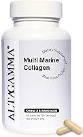 Vista 1 de Marine Collagen Peptides – Colágeno marino para mujeres y hombres – Péptidos de colágeno múltiple – Pelo, piel, uñas y articulaciones – Proteína