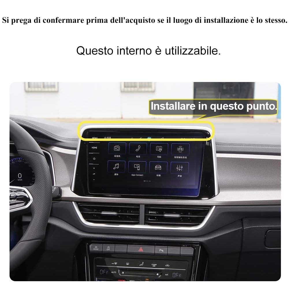 Porta Cellulare Auto Per Volkswagen T-ROC accessori [Solo compatibile con VW T ROC, anni 2022-2025] Rotativo 360°、Funzionamento a una mano、Facile da installare