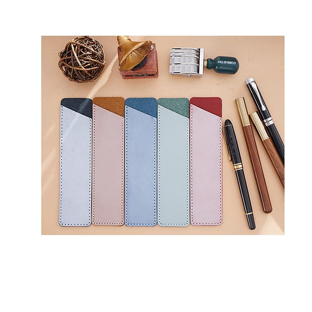 Papelería de Moda: Portalápices Creativo Retro y Oblicuo de Cuero Encerado antiniebla - Estuche para lápicesArgento40 * 160 mm