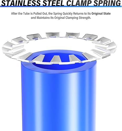 Miniatura 10 de TAILONZ PNEUMATIC BVU-14 OD válvula de bola de control de flujo de aire válvula de empuje para conectar el accesorio (paquete de 5)