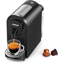 CHULUX Upgrade Baf&egrave;-Pro Espresso Machine for Nes Original Pods, 20Bar Rapid Extraction Home Espresso Coffee Maker for Espresso &amp; Lungo, Black