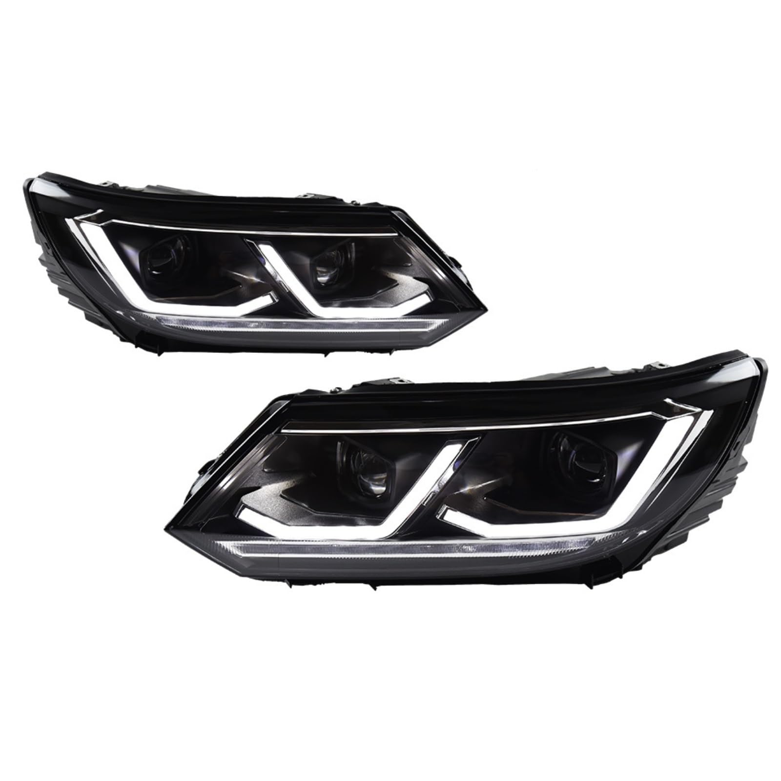 Auto Luci LED Faro Per VW Per Tiguan 2013 2014 2015 2016 | Lampada frontale Drl Lente del proiettore Plug and Play automobilistico(Guidatore destro)