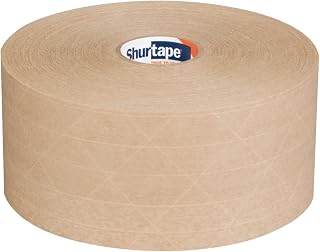 Shurtape WP 100 Light Duty Water Activated Paper Tape - Natural, 70 MM x 138 Meters, 10 Rolls