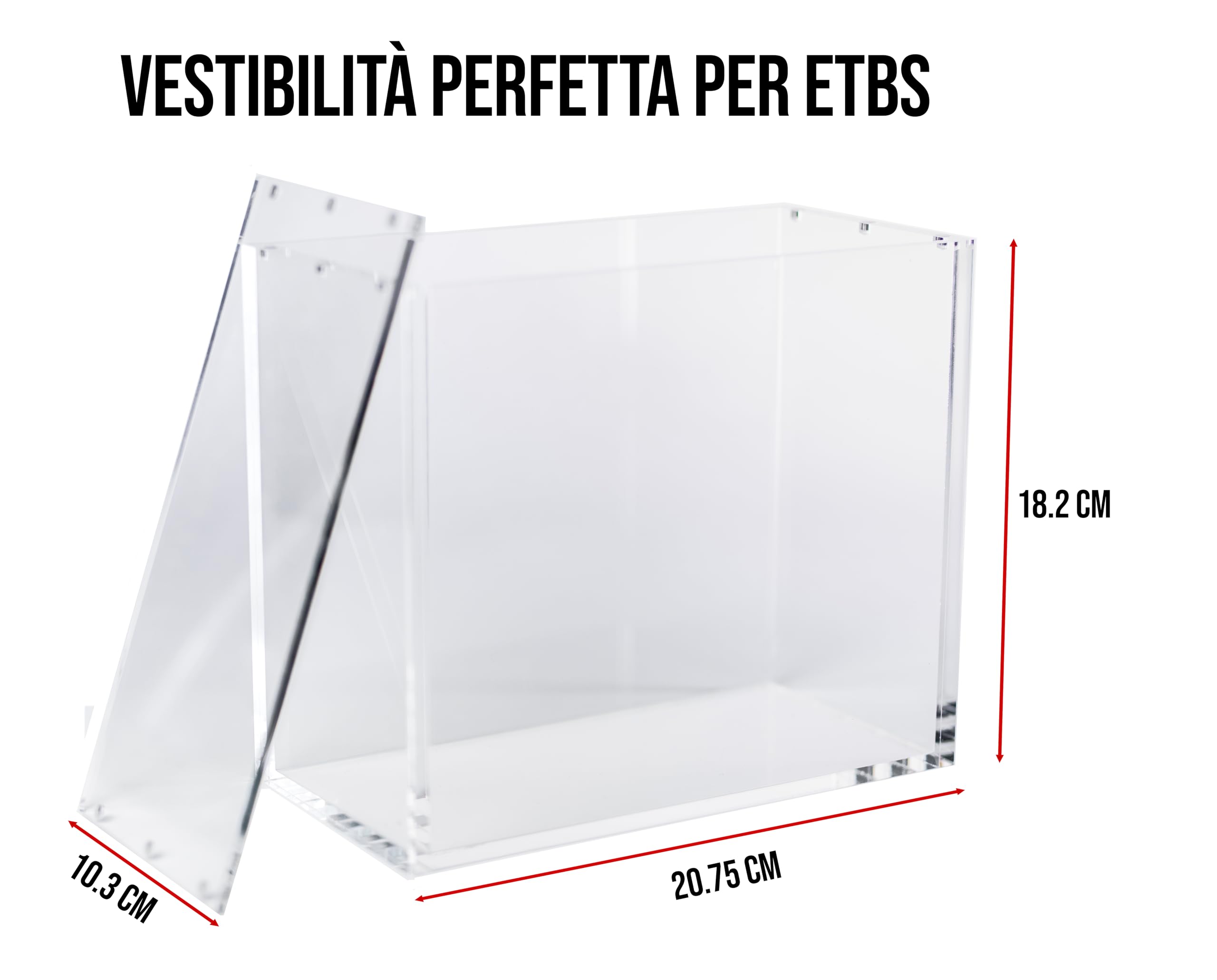 FANTASY CLUB | Scatola Acrilica per Elite Trainer Box, Acrilico ultra spesso 8 mm + 5 mm con magneti potenti e protezione UV al 99+% | Valorizza la tua collezione sigillata e conserva i tuoi ETB mint