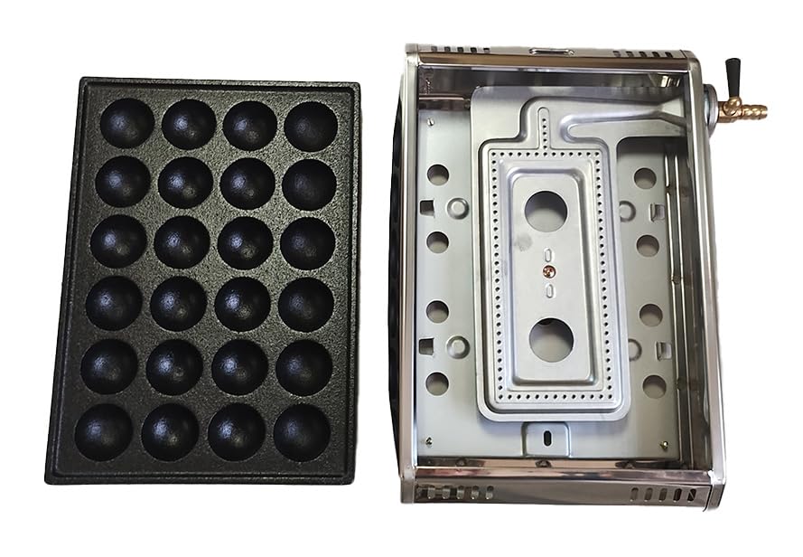 Amazon.co.jp: タチバナ製作所 T-24 たこ焼器24穴 LPガス ホースエンド