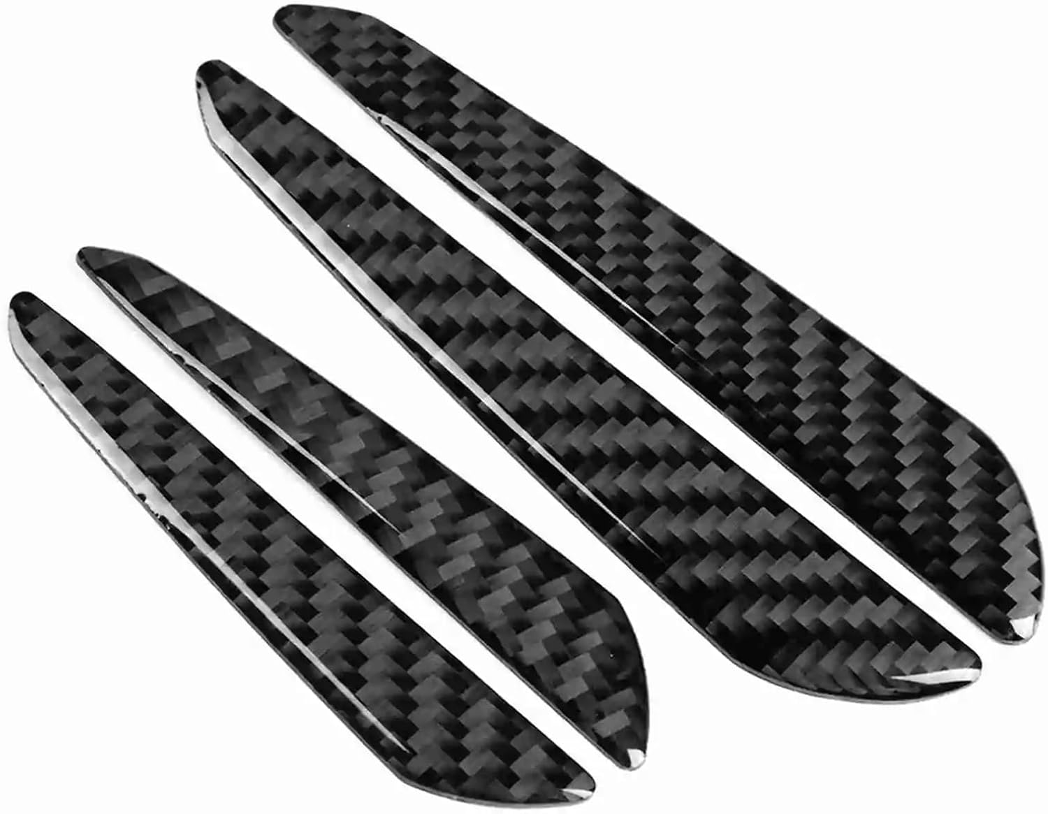 4Pcs Door Trim Bumper Protector Trim Cover Carbon Fiber Door Guard Bumper Protector Strips Trim Cover Car Universal