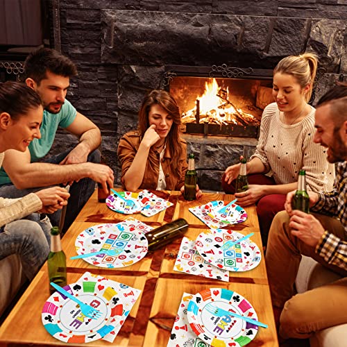 Wiooffen 96 Pcs Family Game Night Party Supplies Gaming Party Decoration For Birthday Party Video Game Party Tableware Set Kids Game Night Party Paper Plate Napkin Fork 24 Guests #TOP5