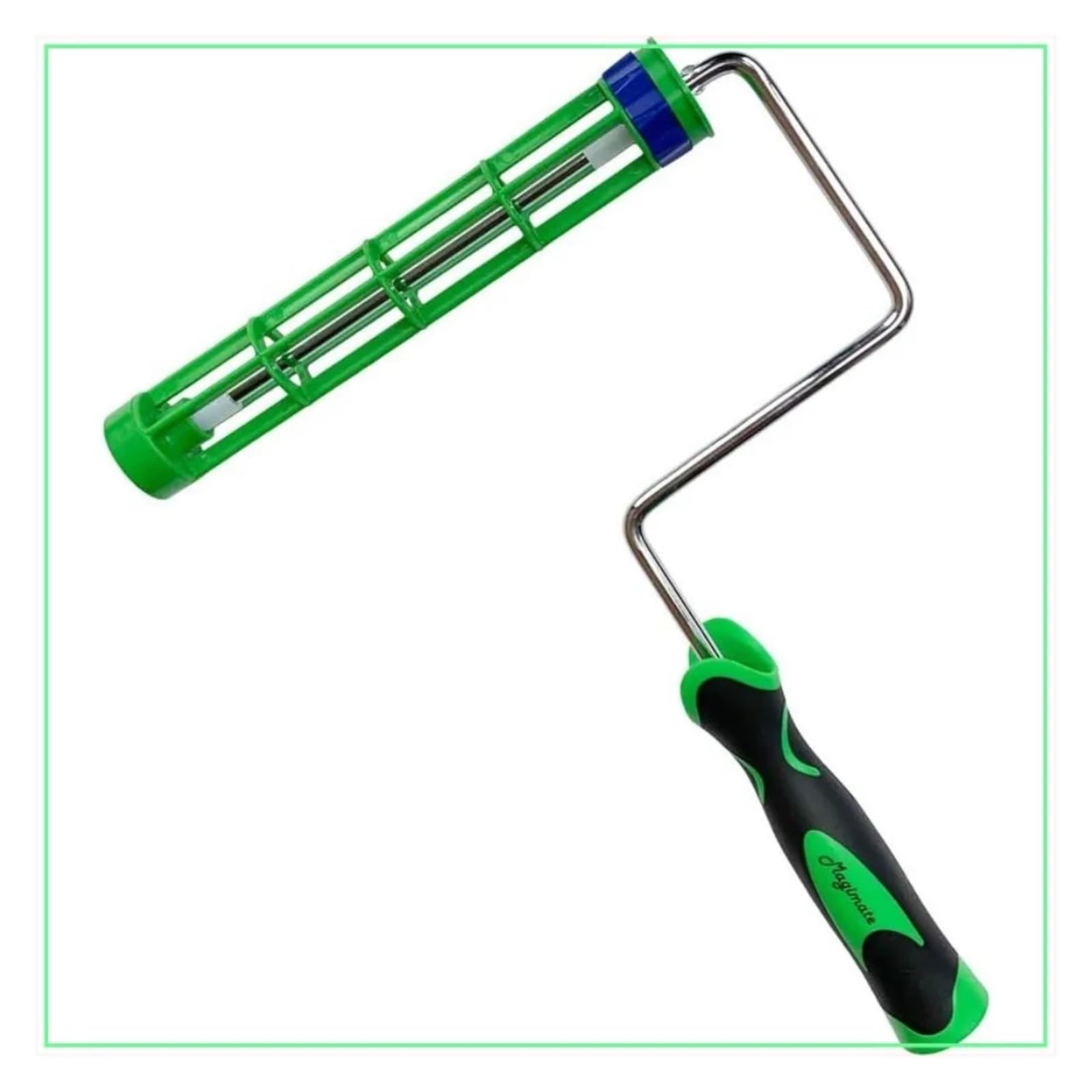 Rodillo Pintura Pared Marco de rodillo de pintura antideslizante de 9 pulgadas | Con mango de agarre suave, se adapta a cubiertas de núcleo estándar de 9 a 12 pulgadas