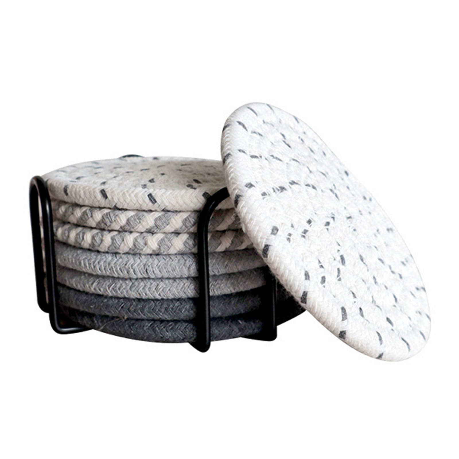Buxuaaaa Rope Beverage Coasters Cup Mat Easy to Use Coasters Potholders