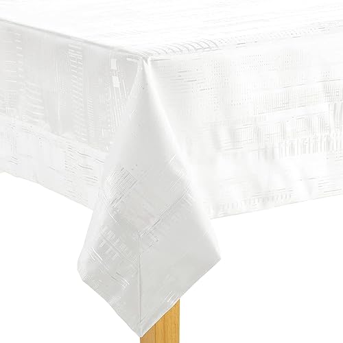 Violet Linen Glory - Moderno patrón abstracto de poliéster con diseño de borde abstracto, tela jacquard de lujo de damasco de lujo, comedor,