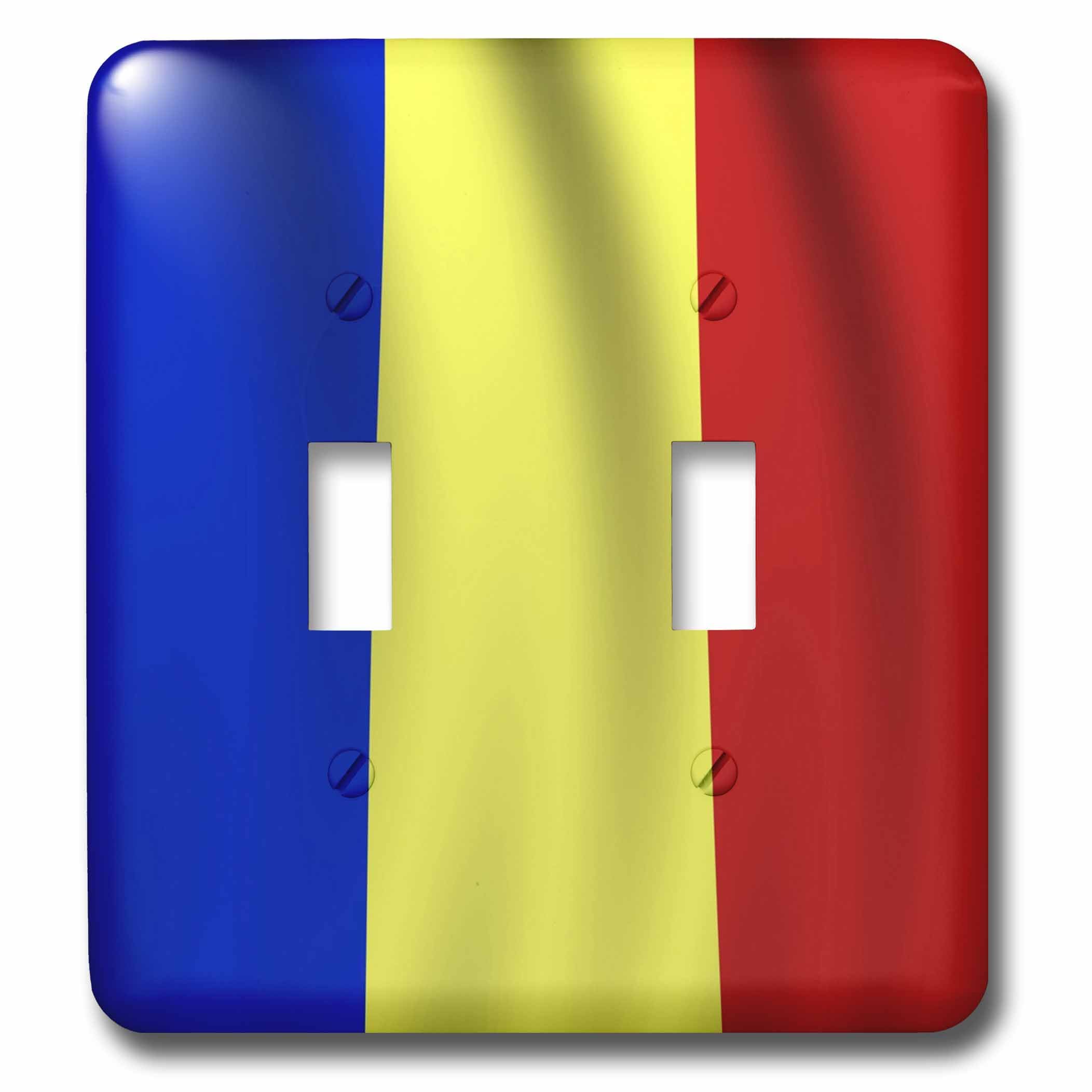 Romania Flag interrupteur à baïonnette 3dRose pour masquer un mur abîmé