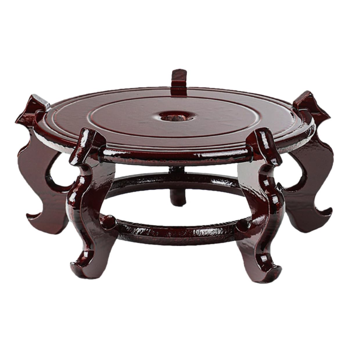 Soporte Ligero y Fácil de Transportar de Madera Plantas Interior Patas Pequeñas para Macetas y Decoración de Mesa Hogar