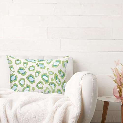 Vista 744 de ArogGeld Chinoiserie - Fundas de almohada escénicas asiáticas, estilo asiático, funda de almohada azul y verde Kelly, funda de cojín para decoración