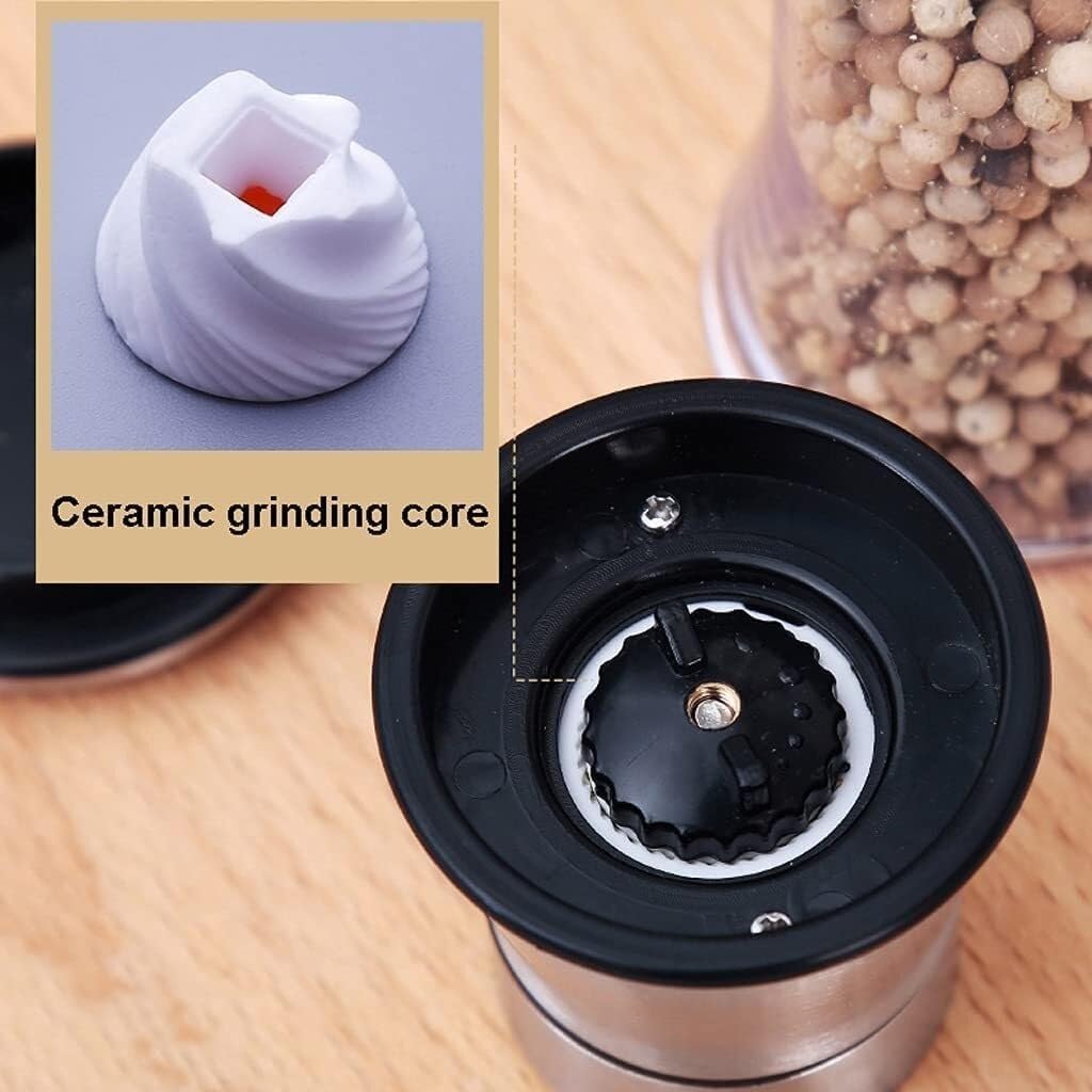 Pepper Grinders, Manual Mill for Kitchen Tools, Adjustable Coarseness Salt