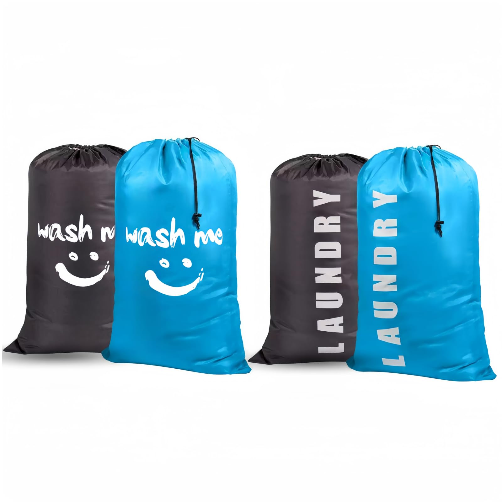 Large Laundry Bag with Drawstring, Foldable Laundry Bag, 24" × 36" Travel Laundry Bags,Washing Bags for Travelling Camping