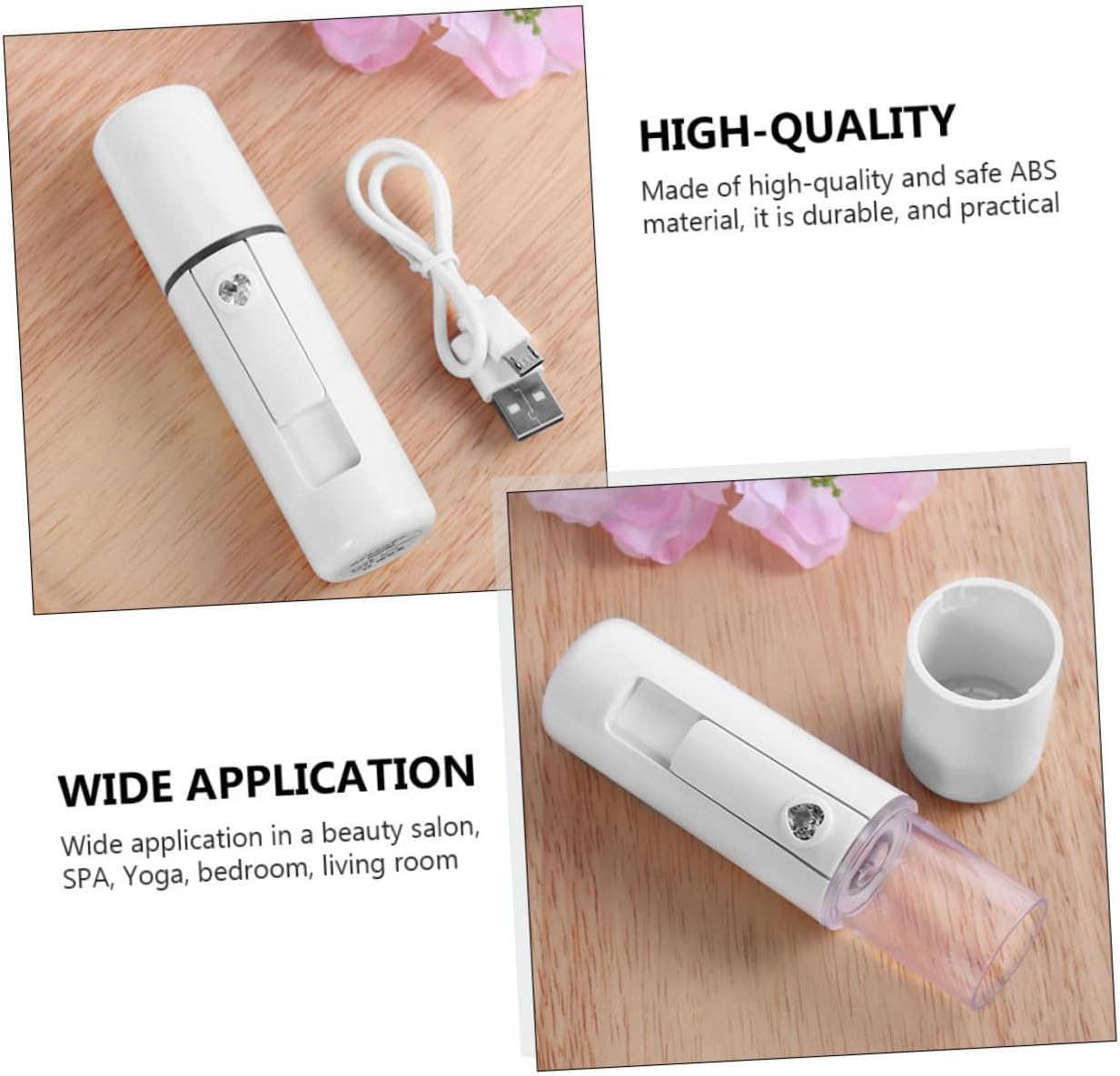 2pcs Nano Facial Mister Compact Moisturizing Face Steamer for Hydrating Skin Portable Beauty Sprayer for Daily Makeup for Home and Travel