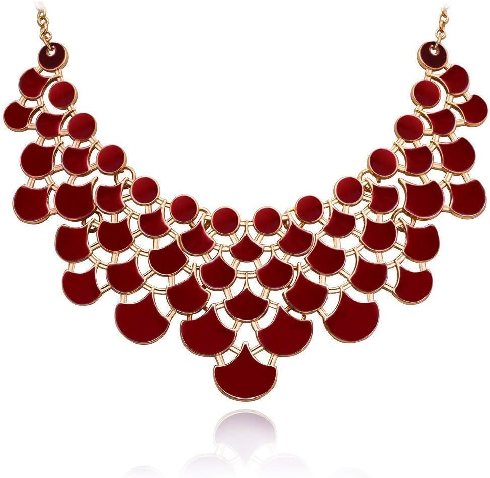 JANE STONE Fashion Statement Collar Necklace Vintage Openwork Bib Costume Jewelry