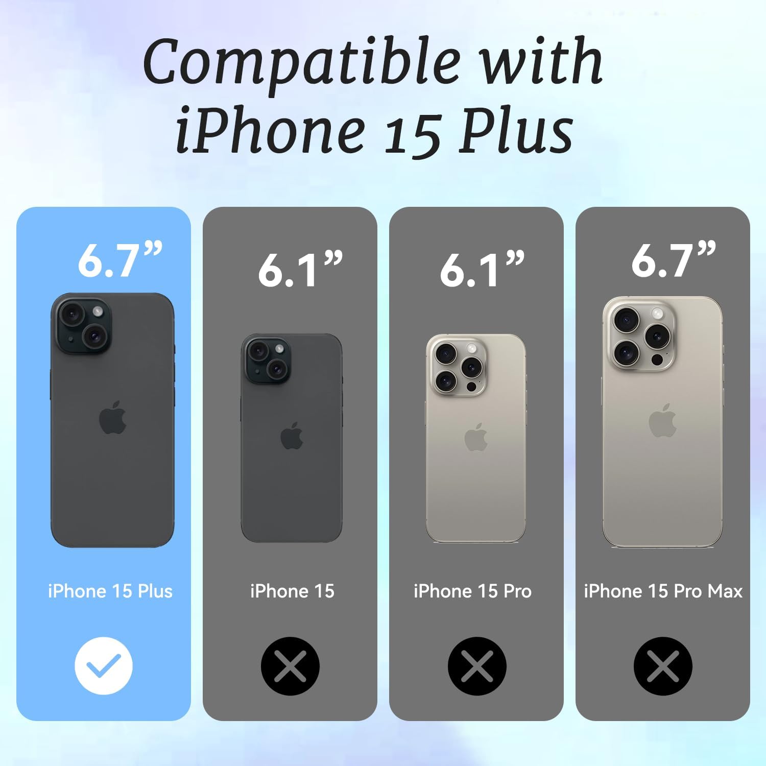 ChiCaseVer for iPhone 15 Plus Case, Gourmet Food Collage Pattern with Fruits & Croissants, Military-Grade Drop Protection, Juicy Foodie Soft Slim TPU Protective & Camera Protection for Women Girls