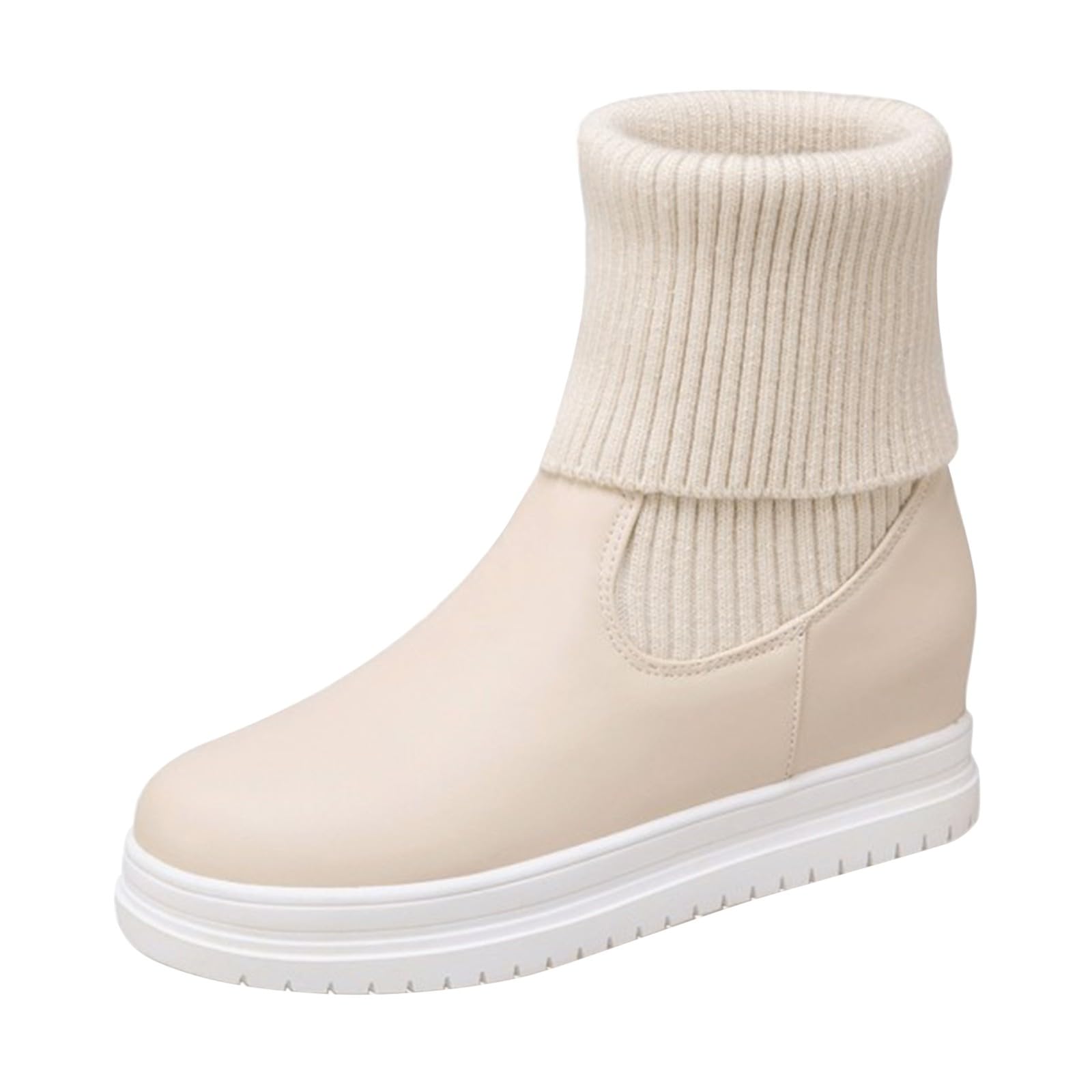 Botas al tobillo marrones gamuza otoño punta redonda, punto botas