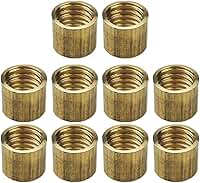 Ponta de taco de bilhar de latão para anel, pacote com 10, peça de substituição de virola para tacos de sinuca, acessório de argola de latão para tacos de sinuca, altura de 8 mm, ferramenta de reparo