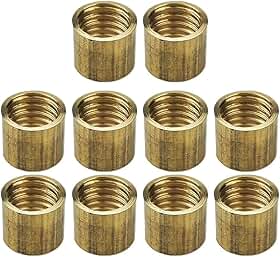 Ponta de taco de bilhar de latão para anel, pacote com 10, peça de substituição de virola para tacos de sinuca, acessório de argola de latão para tacos de sinuca, altura de 8 mm, ferramenta de reparo