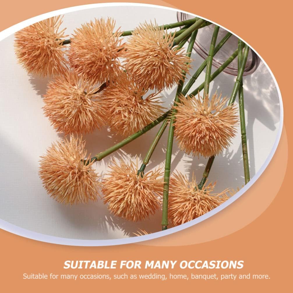 Beavorty 12Pcs Dandelion Artificial Flowers Fake Plants Bouquet Yellow Dandelion Artificial Flowers Plants Dandelion Arrangement Plants for Indoor Outdoor