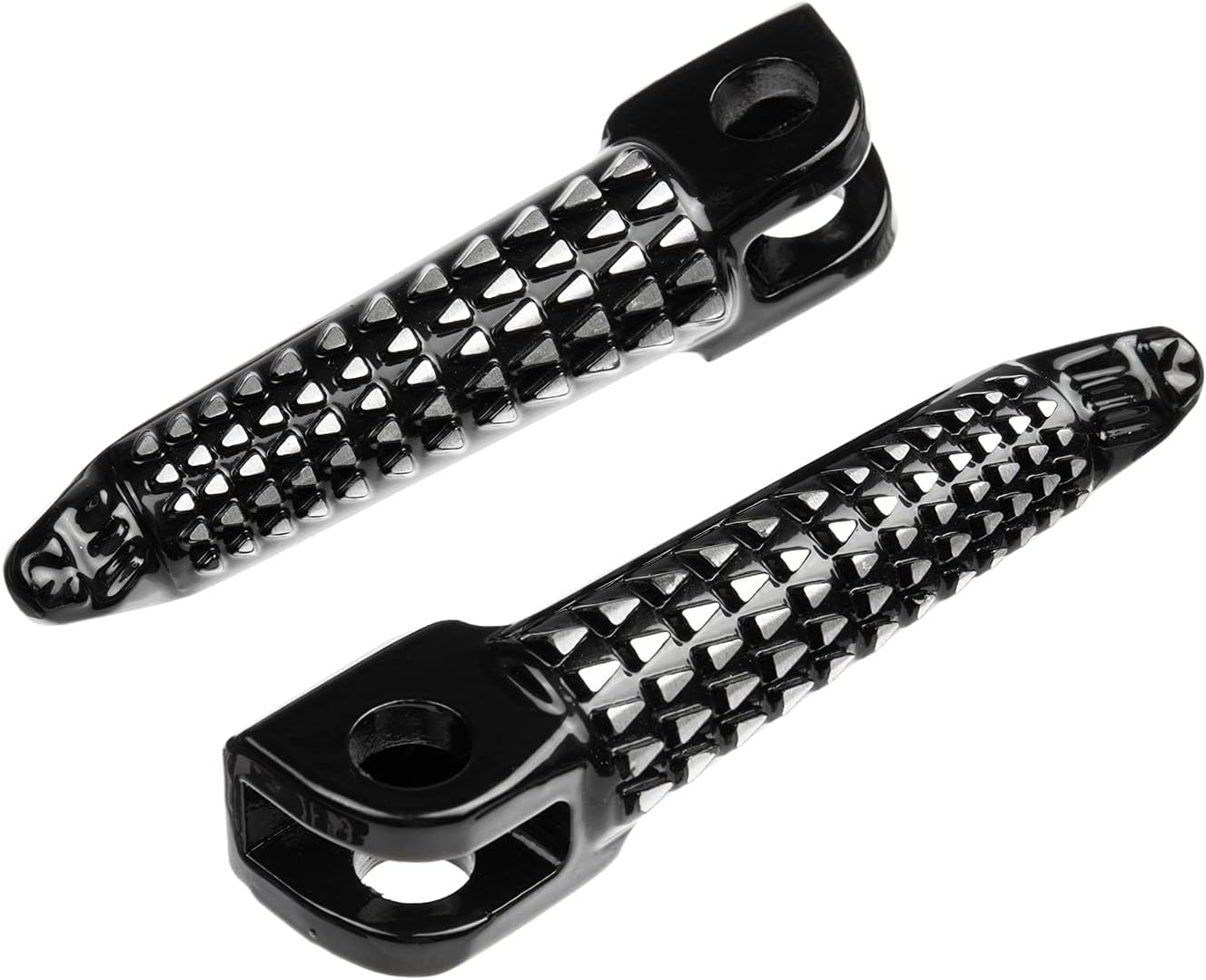 Motorcycle Front Foot Pegs/Footrests/Pedals for kawasaki ZX6R ZX10R 650R EX650 Z750 Z750S Z1000 ER-6N ER-6F ER6 (Bright black)