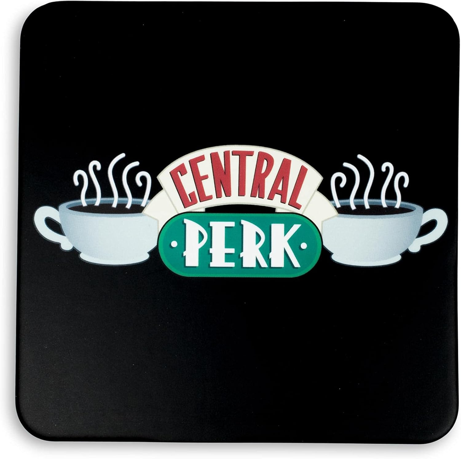 Friends Central Perk Coffee Shop Logo Paper Coasters for Drinks Absorbent, Set of 6 | Tabletop Protection for Home Kitchen, Dining Table | Coffee Table Decor, Barware Accessories image 2