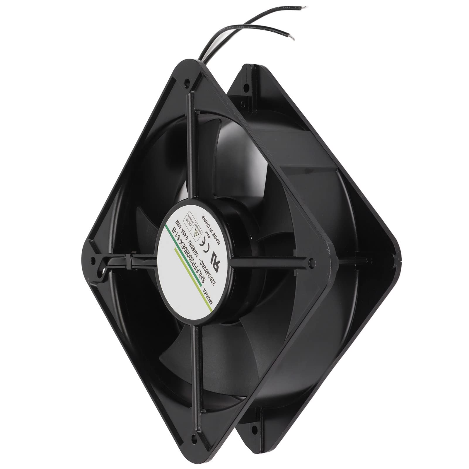 Acouto 200mm Wentylator Chłodzący 200x80mm 532CFM 65W 220V Wentylator Wyciągowy z Podwójnymi łożyskami Kulkowymi z obudową ze Stopu Aluminium do Wentylacji Obudów, Maszyn, zasilaczy.