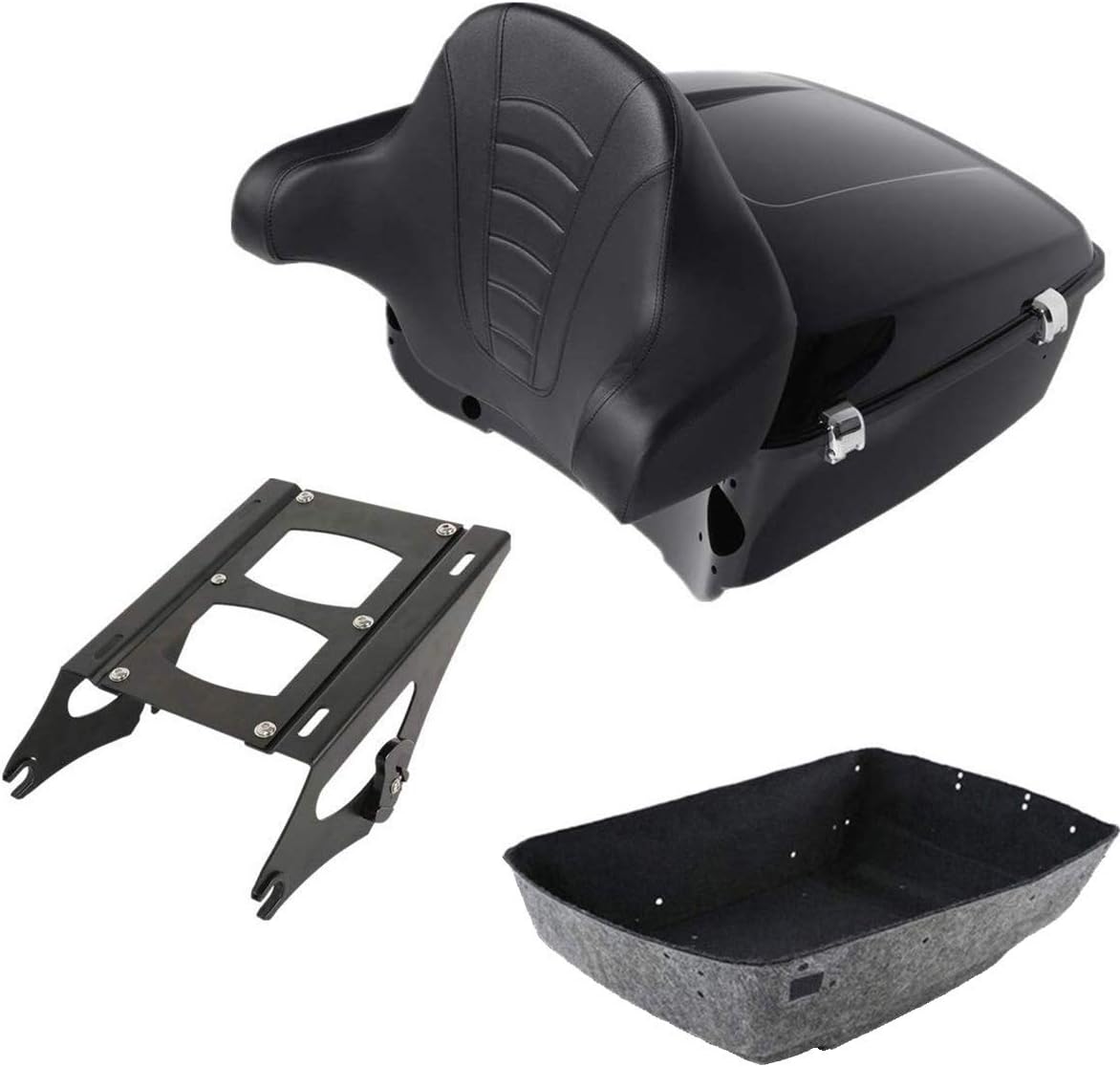 TCMT King Trunk Backrest Mount Rack Fit For Harley Trunk Touring CVO Road King Road Glide Street Glide Electra Glide Ultra Limited 2014-2025