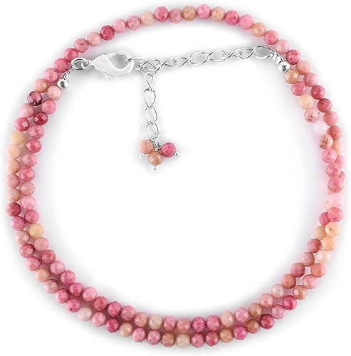 Miniatura 220 de Gargantilla de piedras preciosas naturales, cuentas redondas facetadas, joyería chapada en plata, cristales curativos, cumpleaños, hecho a mano