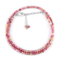 Vista 162 de Natural Moonstone Gemstones Choker Necklace, Faceted Rounds Beads, Silver Plated Jewelry, Healing Crystals, Birthday, Handamde, Minimalist, Women