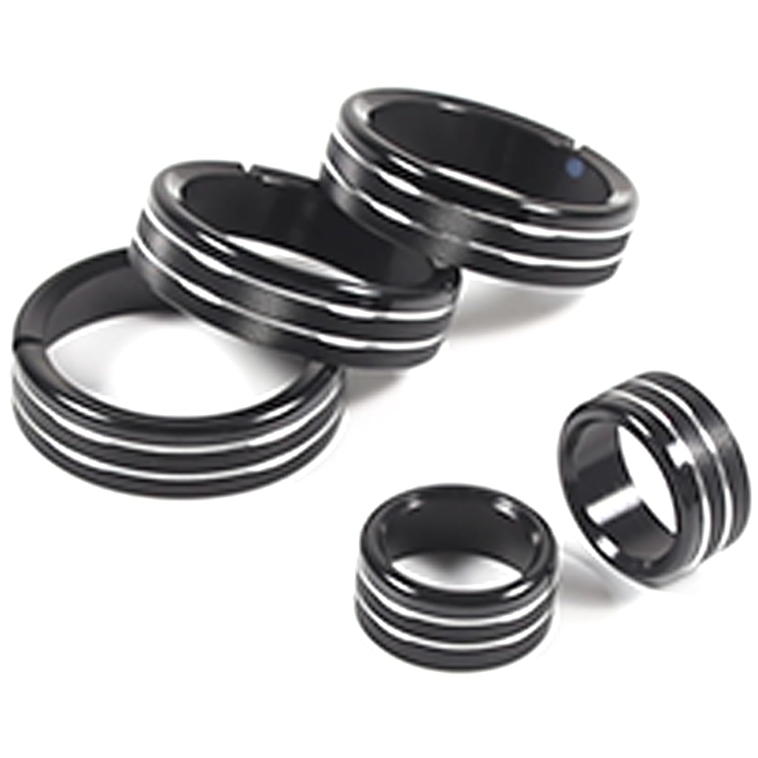Car Aluminum Alloy Central Control Air Conditioning Volume Knob Decorative Ring,Snap Mounting Ring For Mazda MX-5 NC RF Miata 2009 2010 2011 2012 2013 2014 2015 (Black)