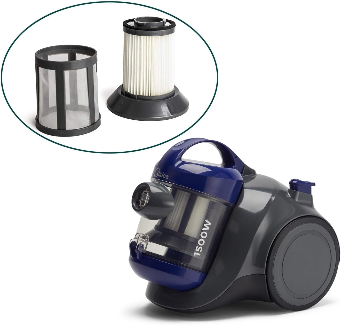 Dust HEPA Filter Kit Replacement Compatible for Midea VCC350B02 Canister Vacuum Cleaner Parts Home Appliance Accessories (Color : 2 Sets)