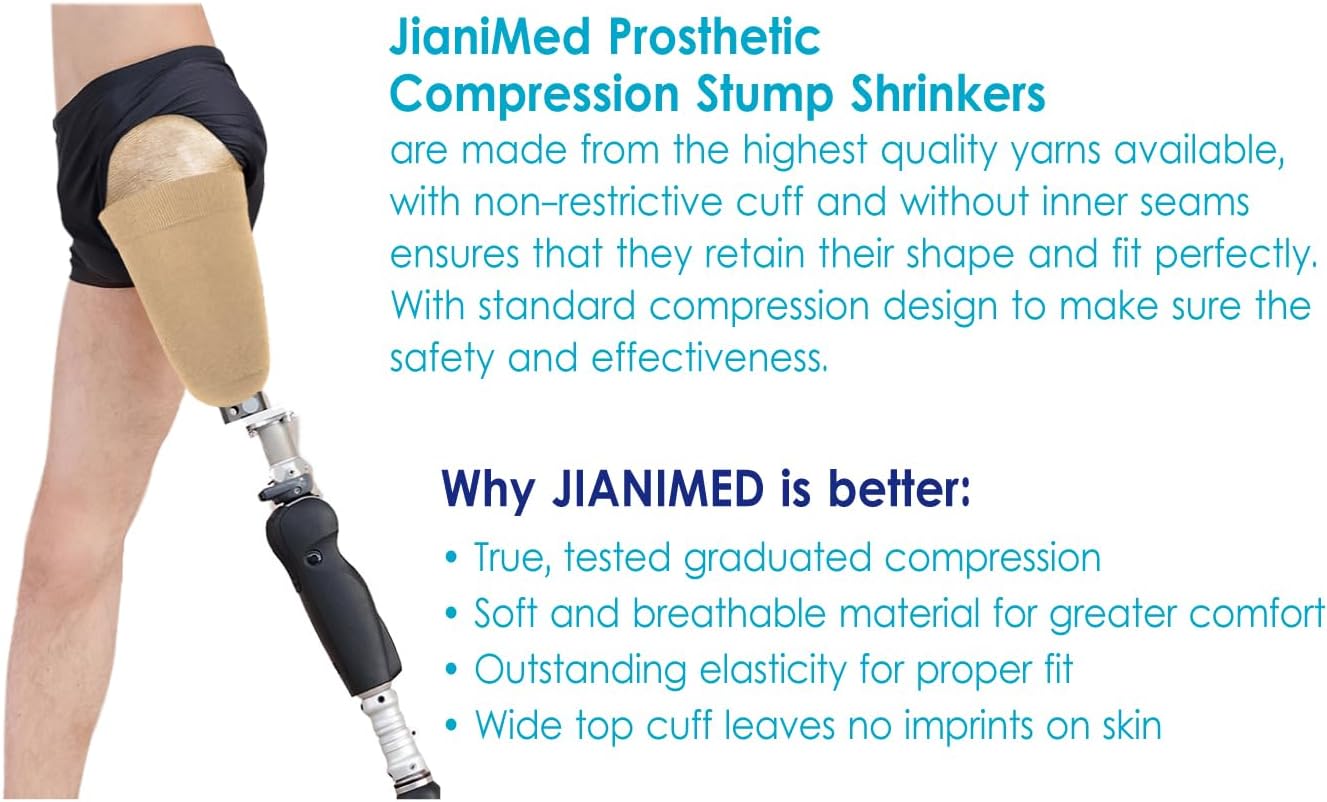 Prosthetic Stump Shrinkers–Above Knee, 35cm, Compression, Amputee Socks, 20-30, Daily use, Taiwan Excellence S