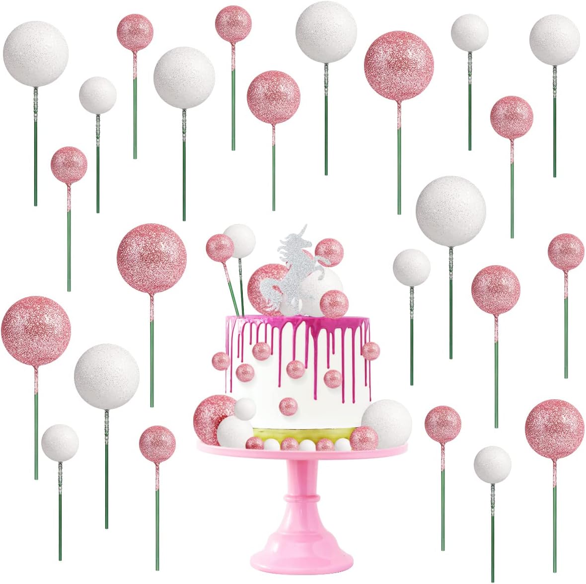 66pcs Balloon Cake Topper