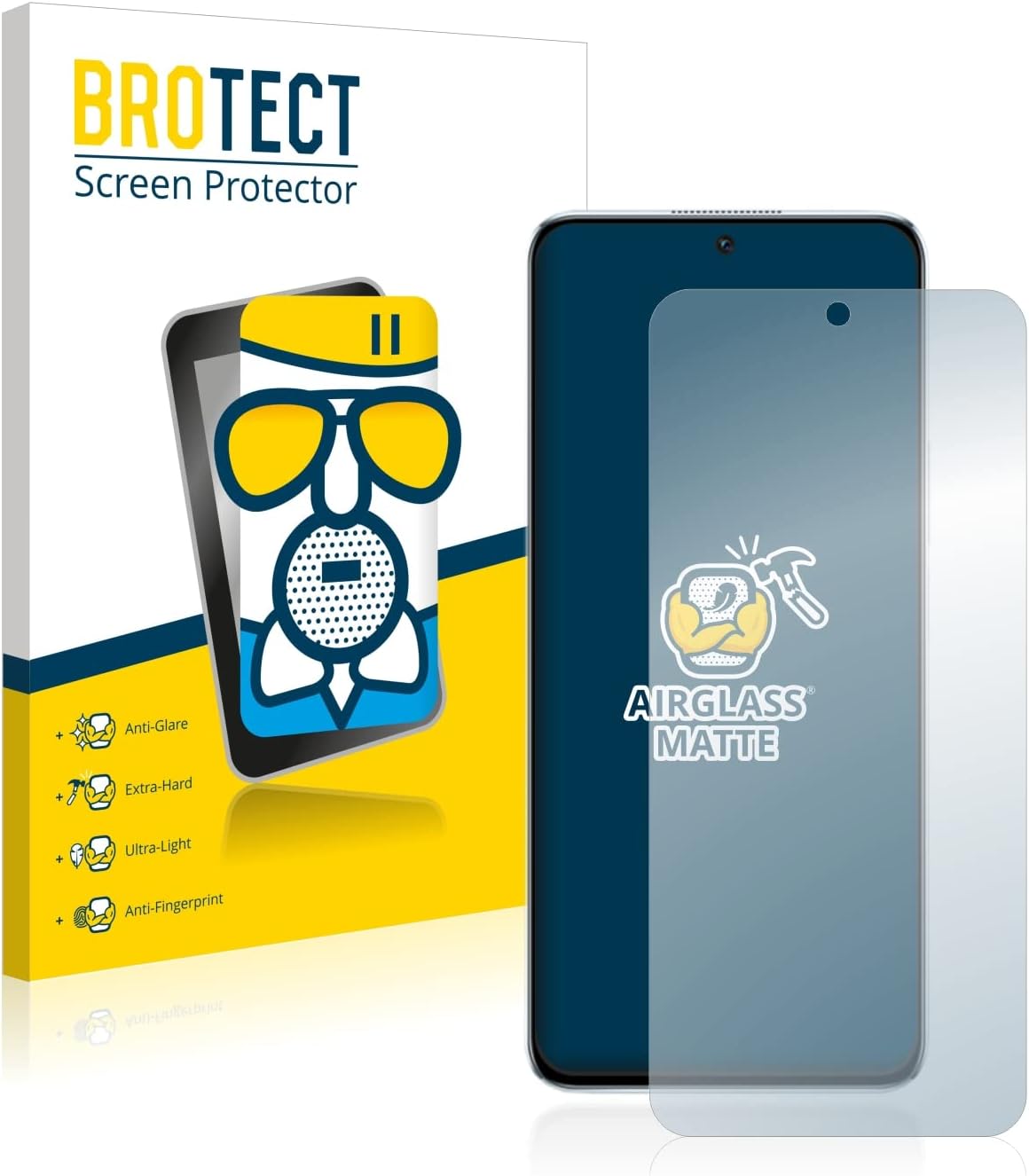 brotect Anti-Glare Glass Screen Protector Matte Compatible with Honor X8 5G - Anti-Scratch 9H Protection Film