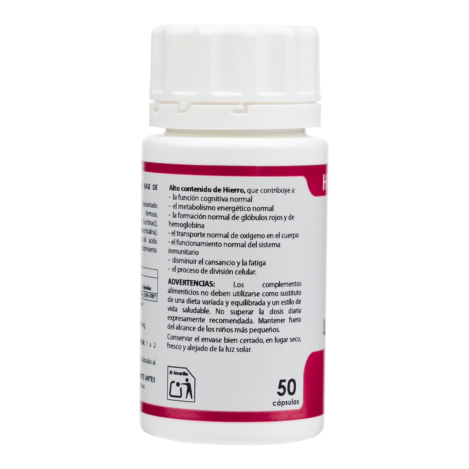 Holomega Hierro Liposomado de Equisalud, 50 cápsulas