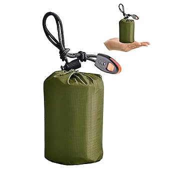 Emergency Blankets for Survival, Extra-Thick Emergency Sleeping Bag with Ripstop Nylon Stuff Sack Multi-Purpose Survival Gear for Hiking, Camping, First Aid Kits, Outdoor Survival Gear